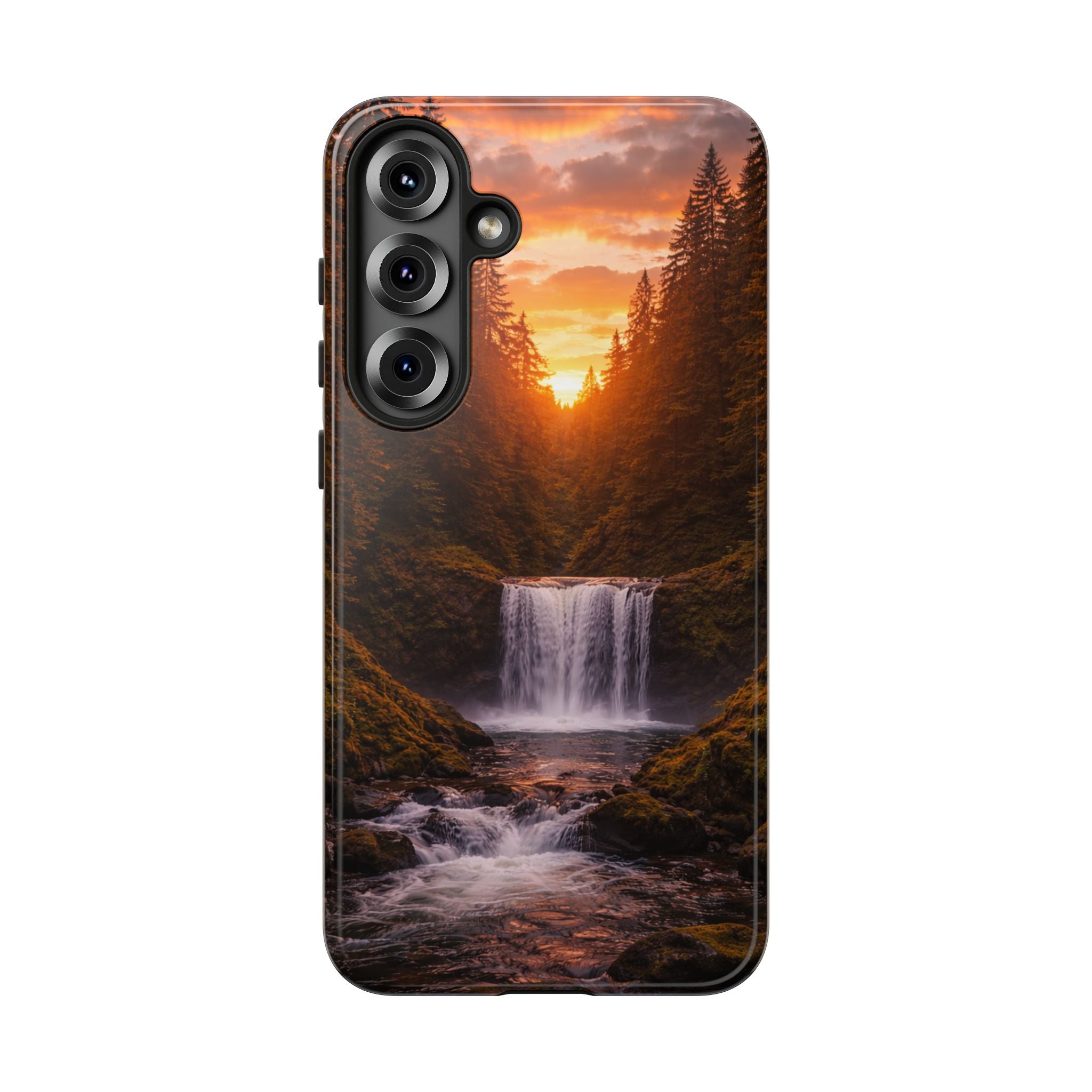Evergreen Waterfall Phone Case phone case with nature-inspired artwork - product view 44