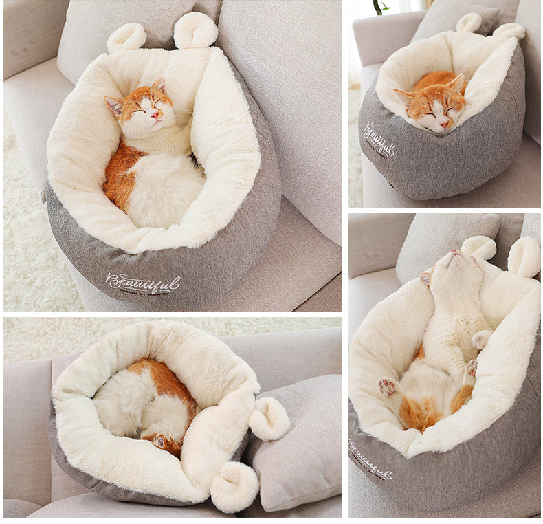 Pet Dog Bed Warming Soft Sleeping Bag Cushion Puppy Kennel uncategorized / needs cleanup with nature-inspired artwork - product view 3