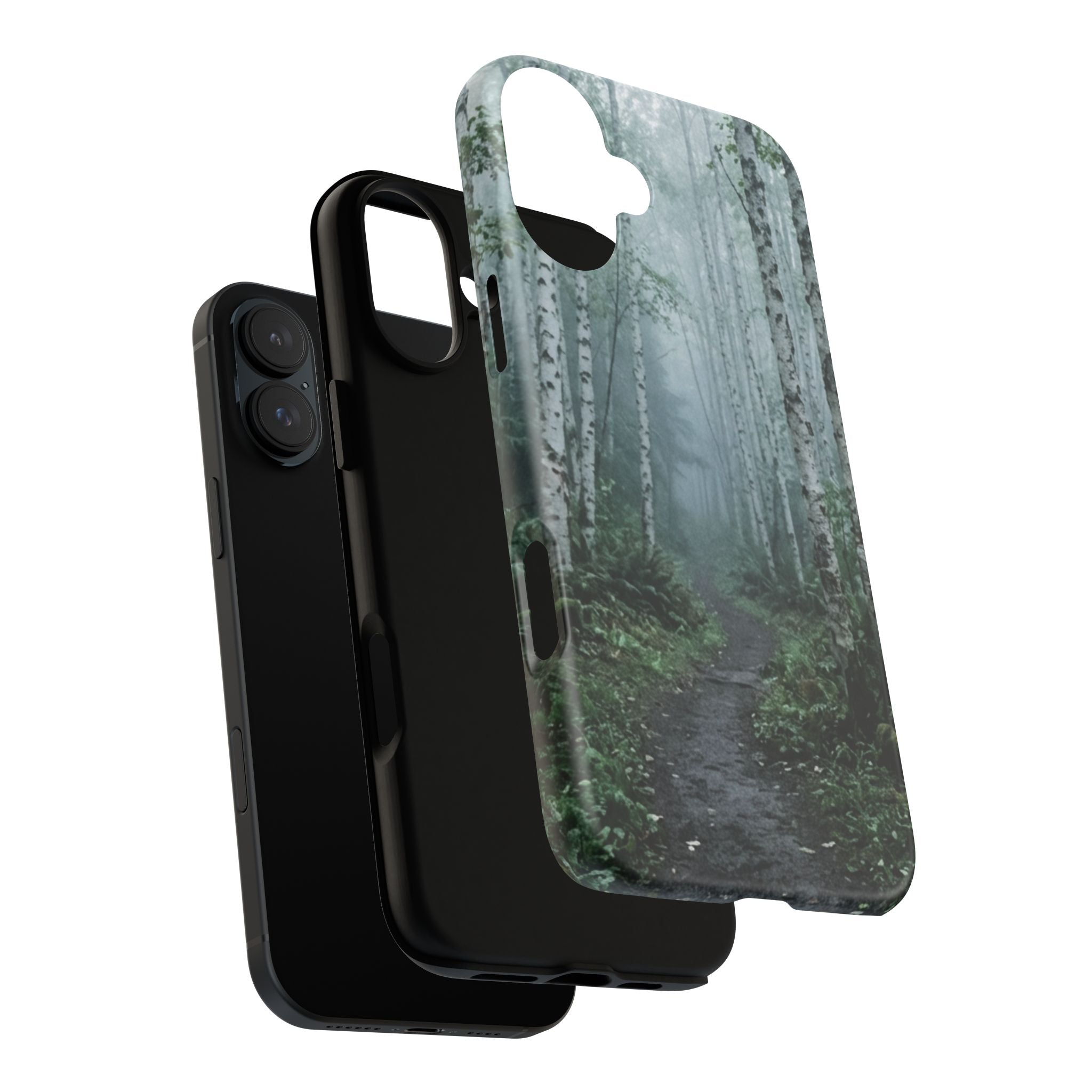 Twilight Birch Tree Path Phone Case