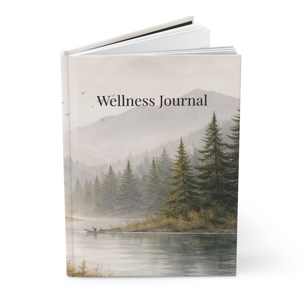 Misty Mountain Pines Wellness journal with nature-inspired artwork - product view 4