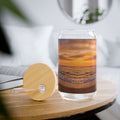 Sunset Beach Scene Sipper Glass - 16oz
