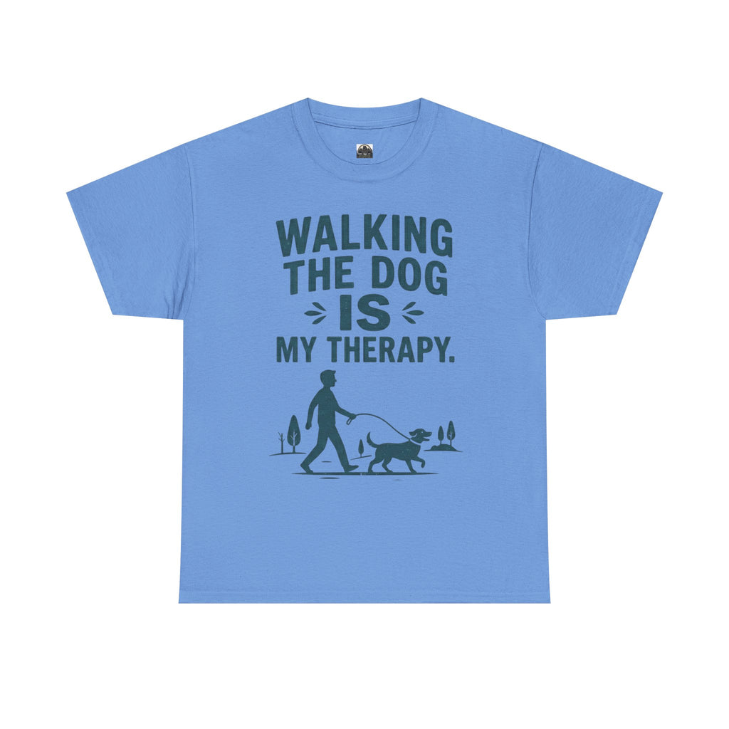 Walking the Dog Is My Therapy T t-shirt with nature-inspired artwork - product view 10