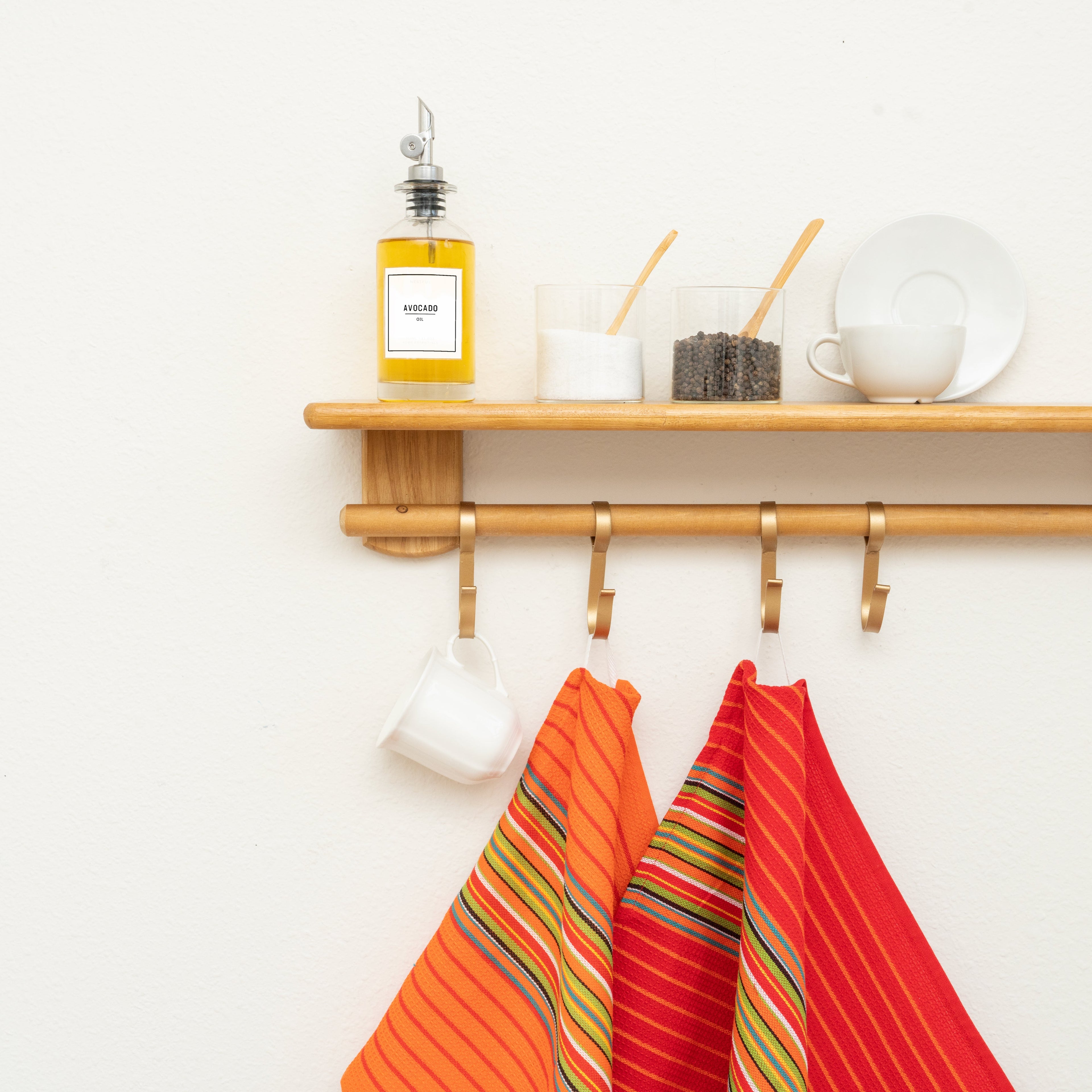 Salsa Stripe Kitchen Towels home decor with nature-inspired artwork - product view 3