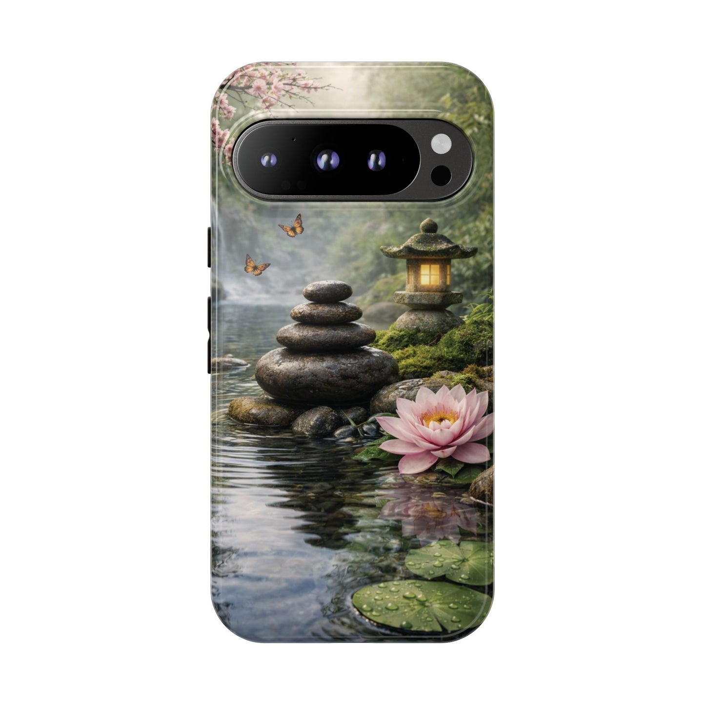 Still Waters Lotus Phone Case — Zen Garden, Calm Waters & Balanced Stones Design