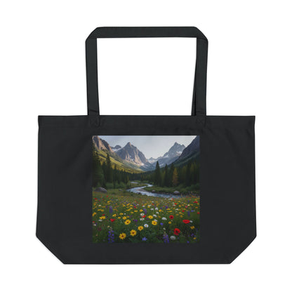 Large Floral Mountain Eco Tote