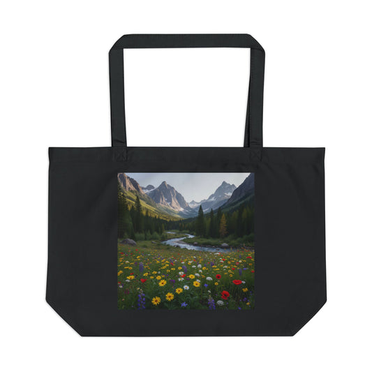 Large Floral Mountain Eco Tote