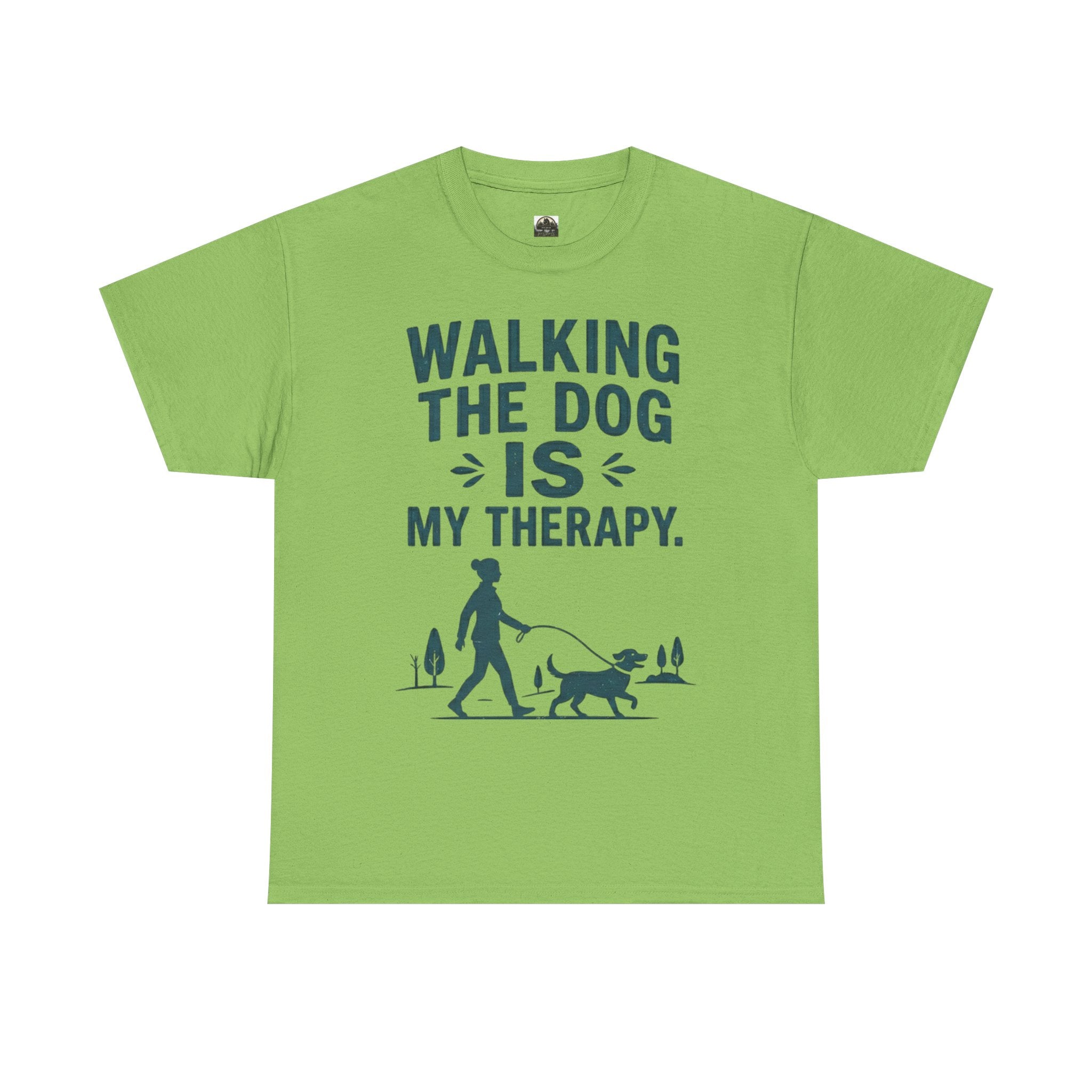 Walking the Dog Is My Therapy T t-shirt with nature-inspired artwork - product view 8