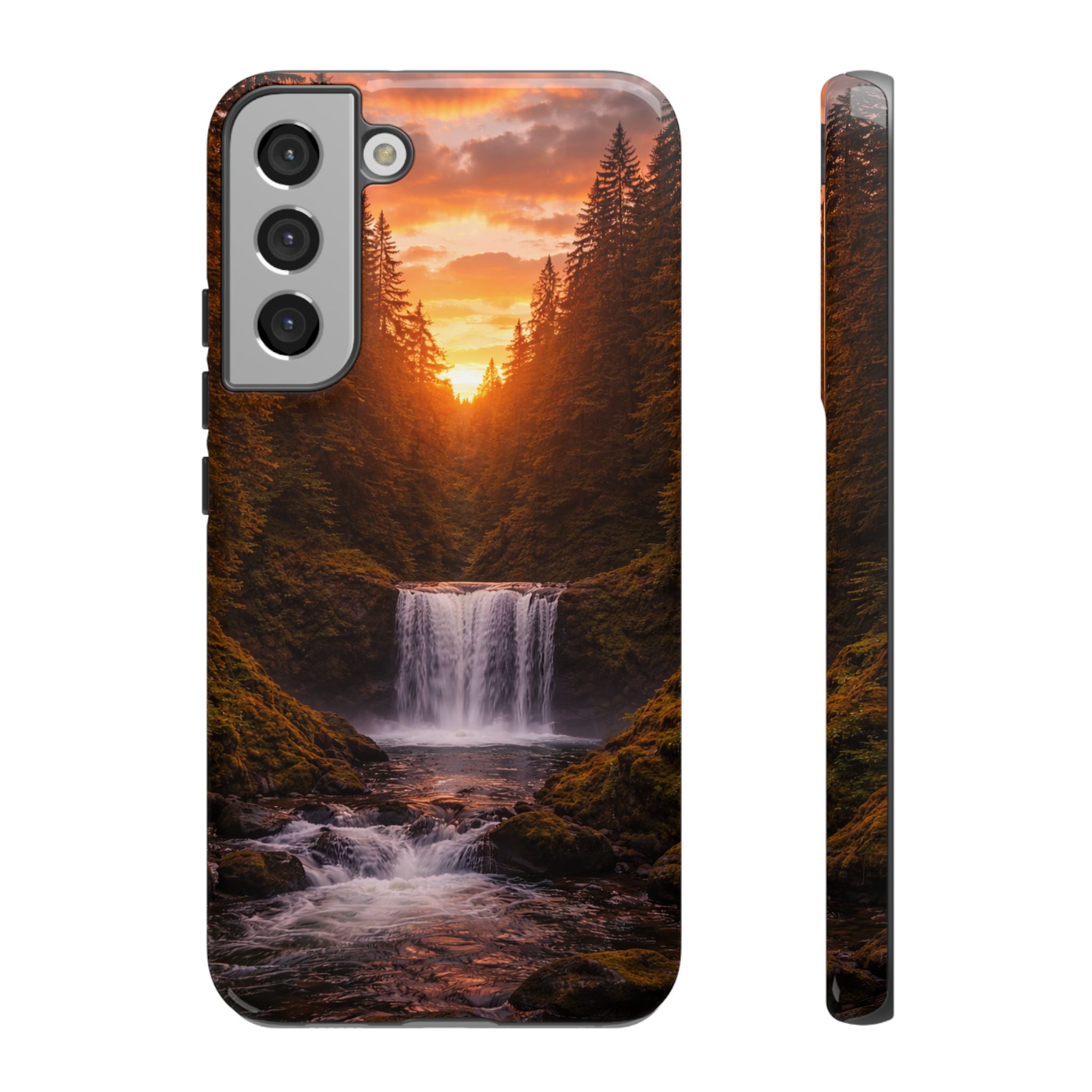 Evergreen Waterfall Phone Case phone case with nature-inspired artwork - product view 23