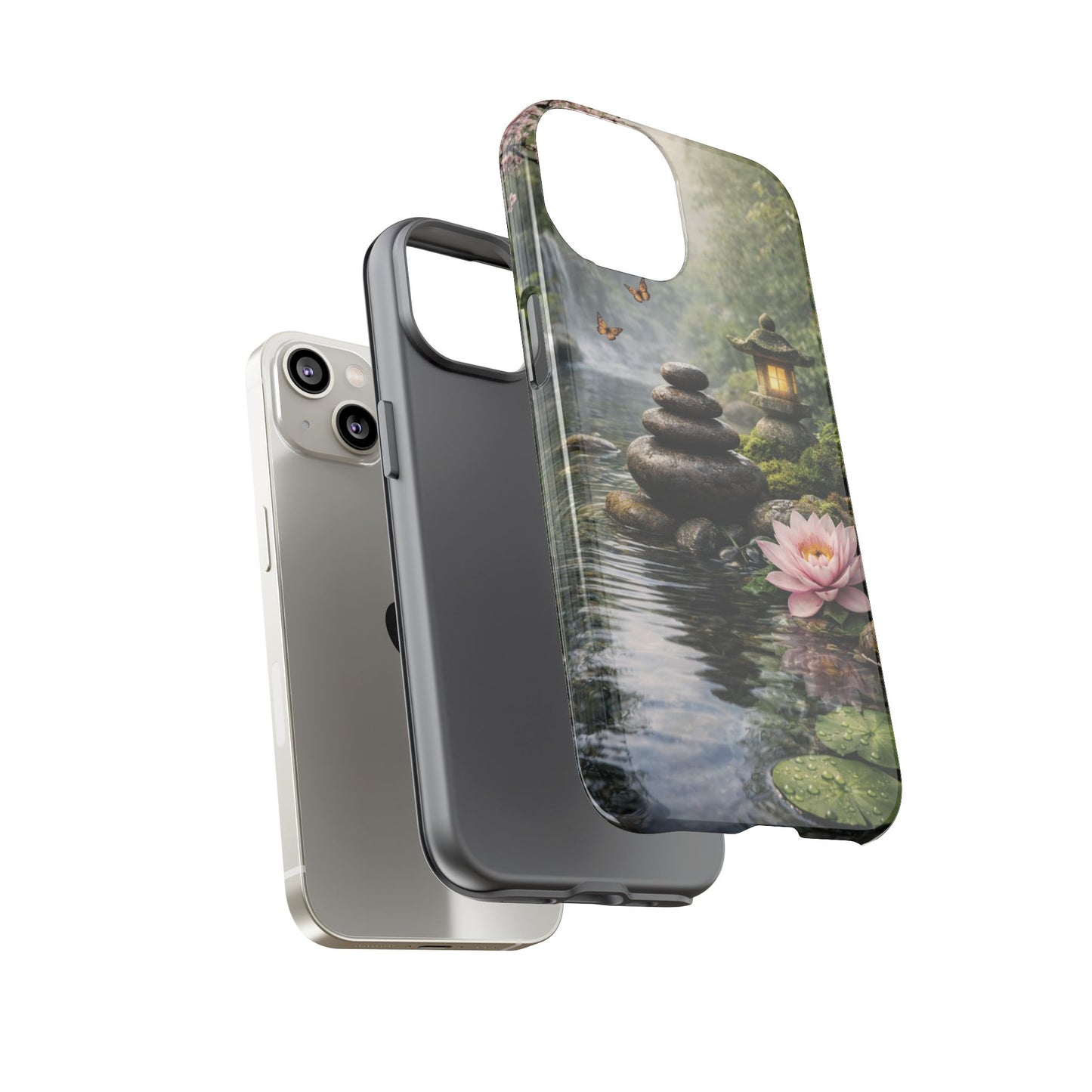 Still Waters Lotus Phone Case — Zen Garden, Calm Waters & Balanced Stones Design