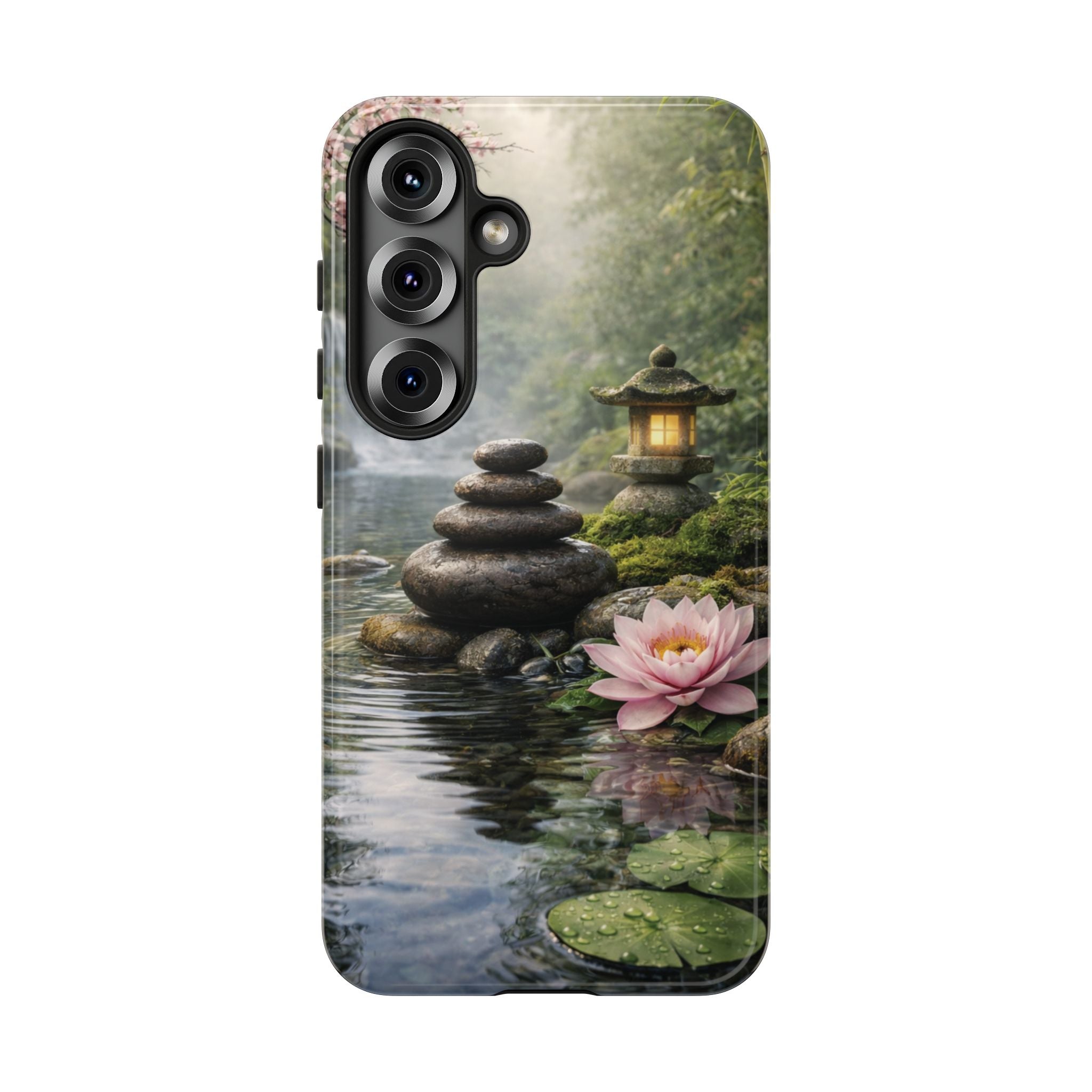 Still Waters Lotus Phone Case phone case with nature-inspired artwork - product view 42
