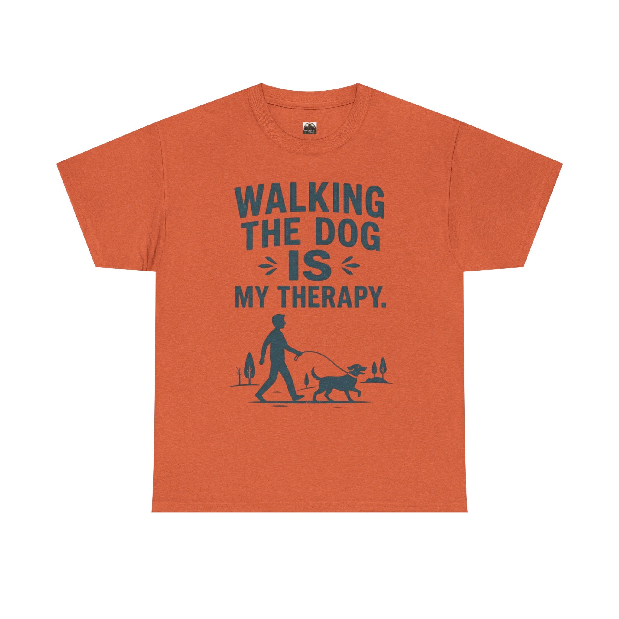 Walking the Dog Is My Therapy T t-shirt with nature-inspired artwork - product view 6