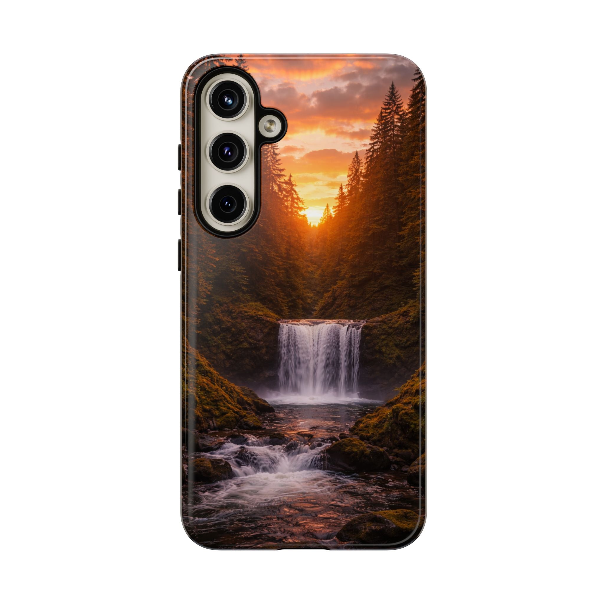 Evergreen Waterfall Phone Case phone case with nature-inspired artwork - product view 35
