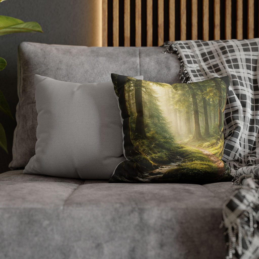 Forest Trail Stream Pillow Cover