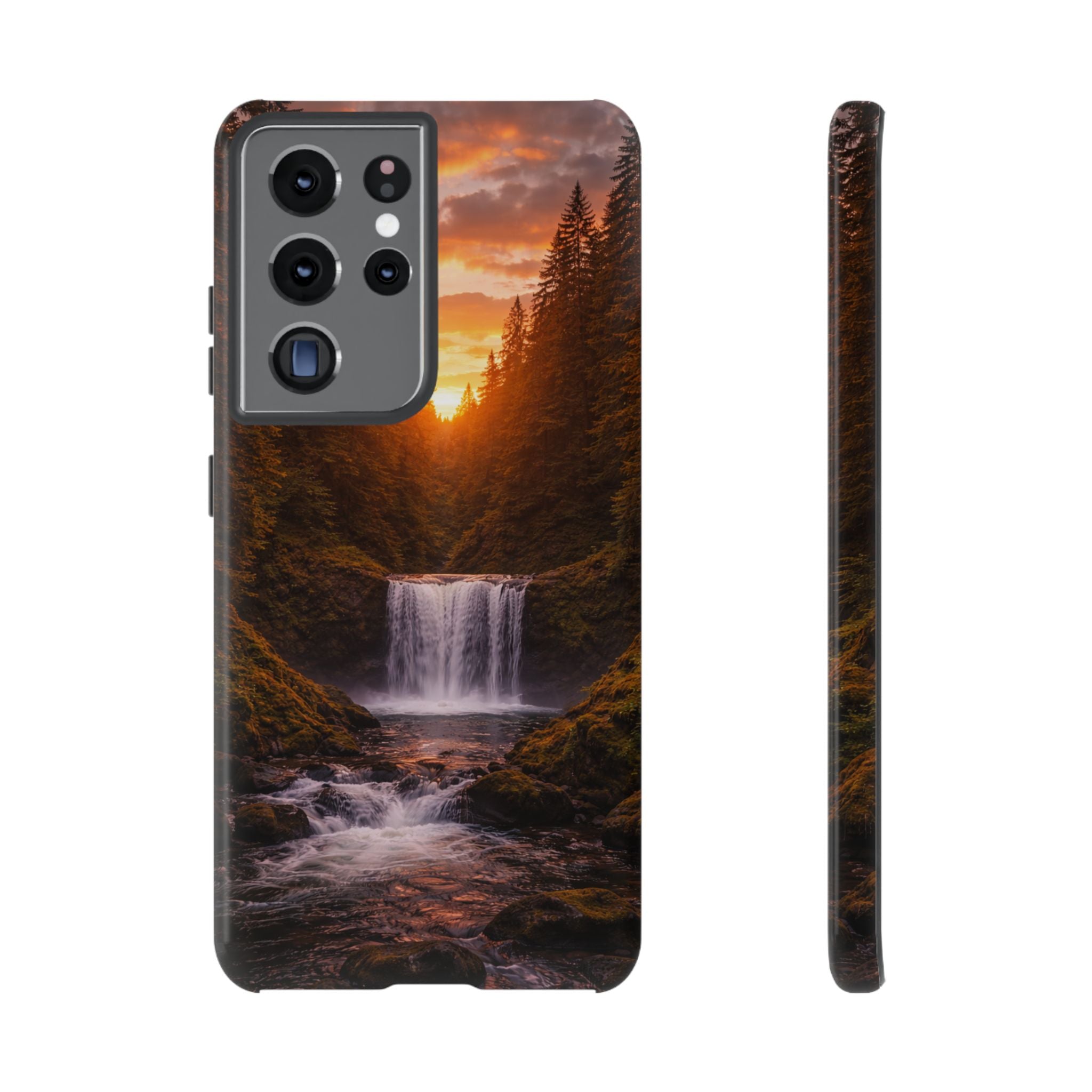 Evergreen Waterfall Phone Case phone case with nature-inspired artwork - product view 18