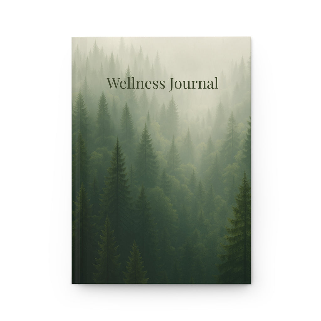 Misty Pine Forest Wellness journal with nature-inspired artwork - product view 2