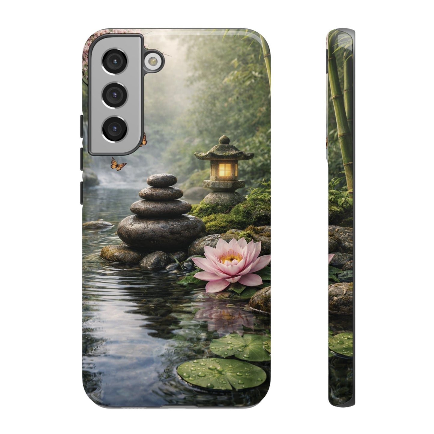 Still Waters Lotus Phone Case — Zen Garden, Calm Waters & Balanced Stones Design