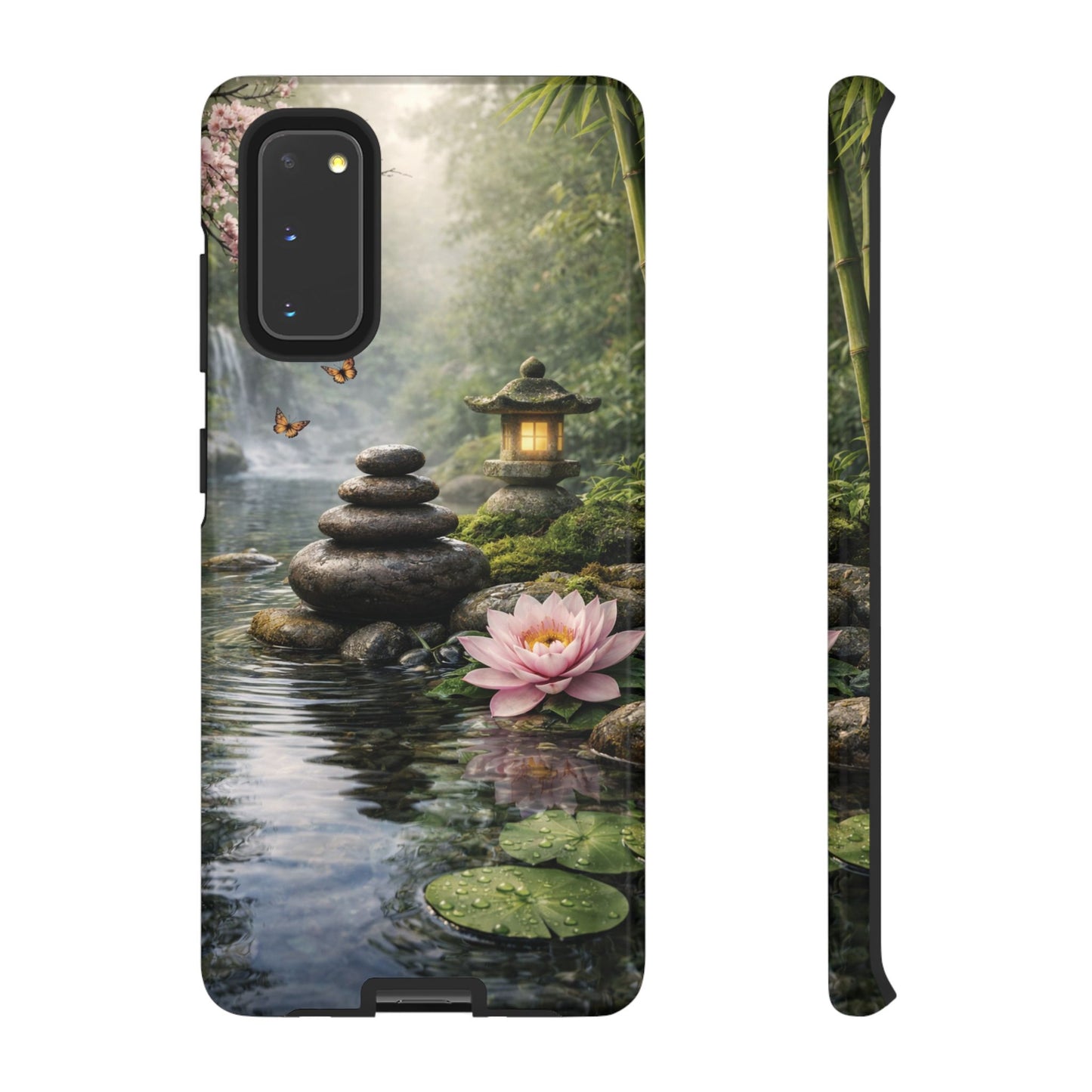 Still Waters Lotus Phone Case — Zen Garden, Calm Waters & Balanced Stones Design