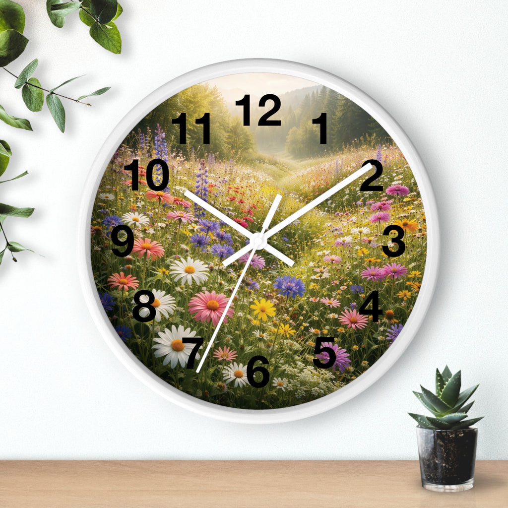 Mountain Meadow Wall wall clock with nature-inspired artwork - product view 14