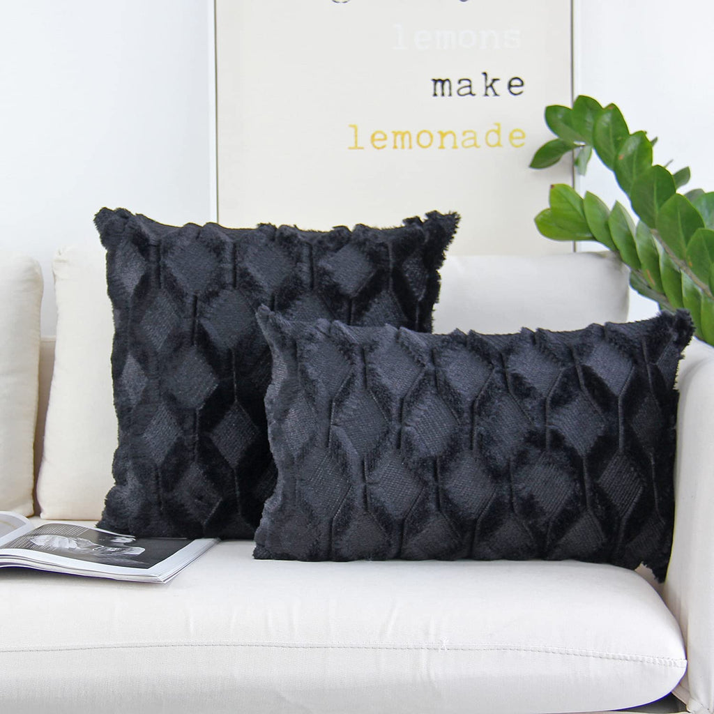 Pack of 2 Bundle One 18"x18" with a Matching Color of One 12"x20" pillow cover with nature-inspired artwork - product view 18