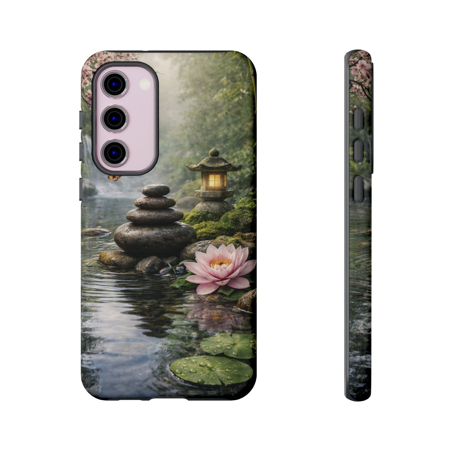 Still Waters Lotus Phone Case — Zen Garden, Calm Waters & Balanced Stones Design
