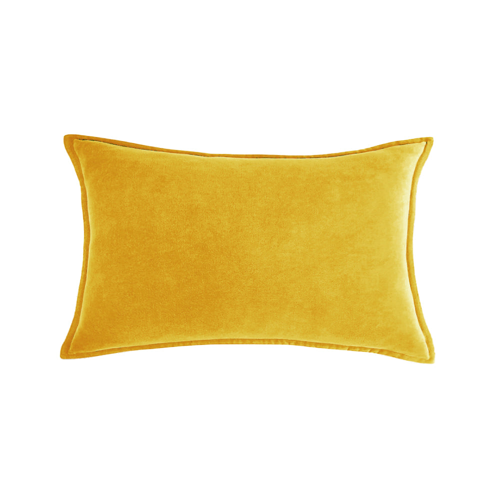 Luxe Velvet Lumbar Pillow 19 Colors Classic Flange Edge Elegant Solid pillow cover with nature-inspired artwork - product view 9