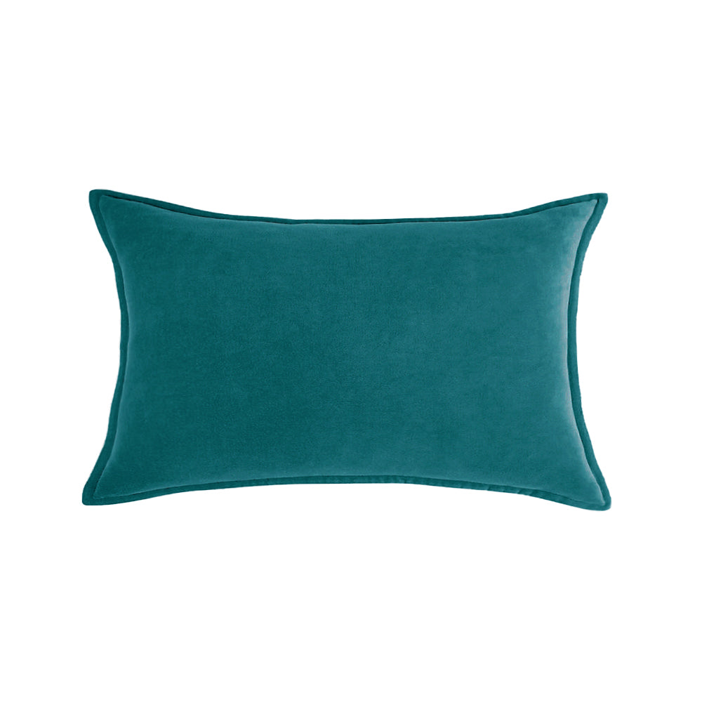Luxe Velvet Lumbar Pillow 19 Colors Classic Flange Edge Elegant Solid pillow cover with nature-inspired artwork - product view 11
