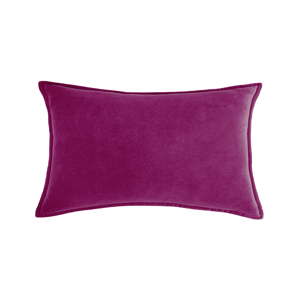 Luxe Velvet Lumbar Pillow 19 Colors Classic Flange Edge Elegant Solid pillow cover with nature-inspired artwork - product view 12