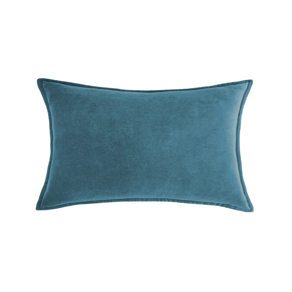 Luxe Velvet Lumbar Pillow 19 Colors Classic Flange Edge Elegant Solid pillow cover with nature-inspired artwork - product view 2