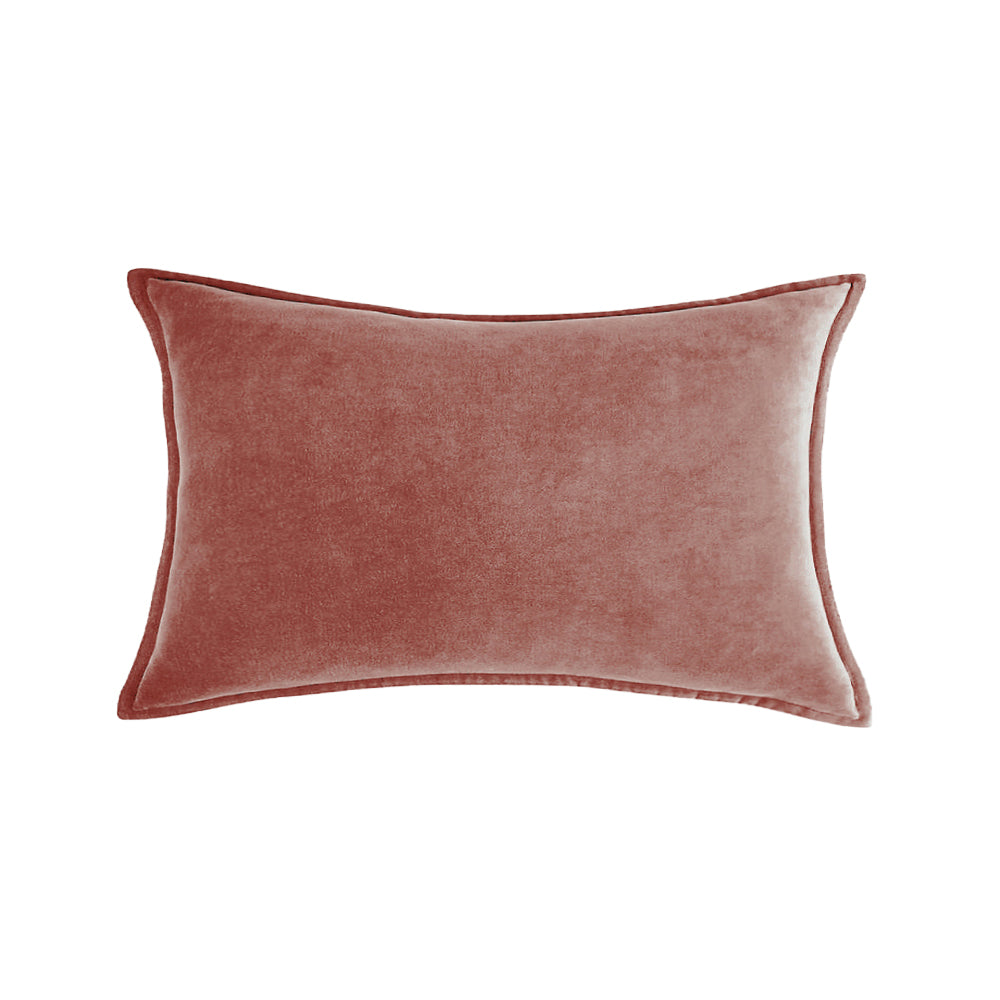 Luxe Velvet Lumbar Pillow 19 Colors Classic Flange Edge Elegant Solid pillow cover with nature-inspired artwork - product view 14