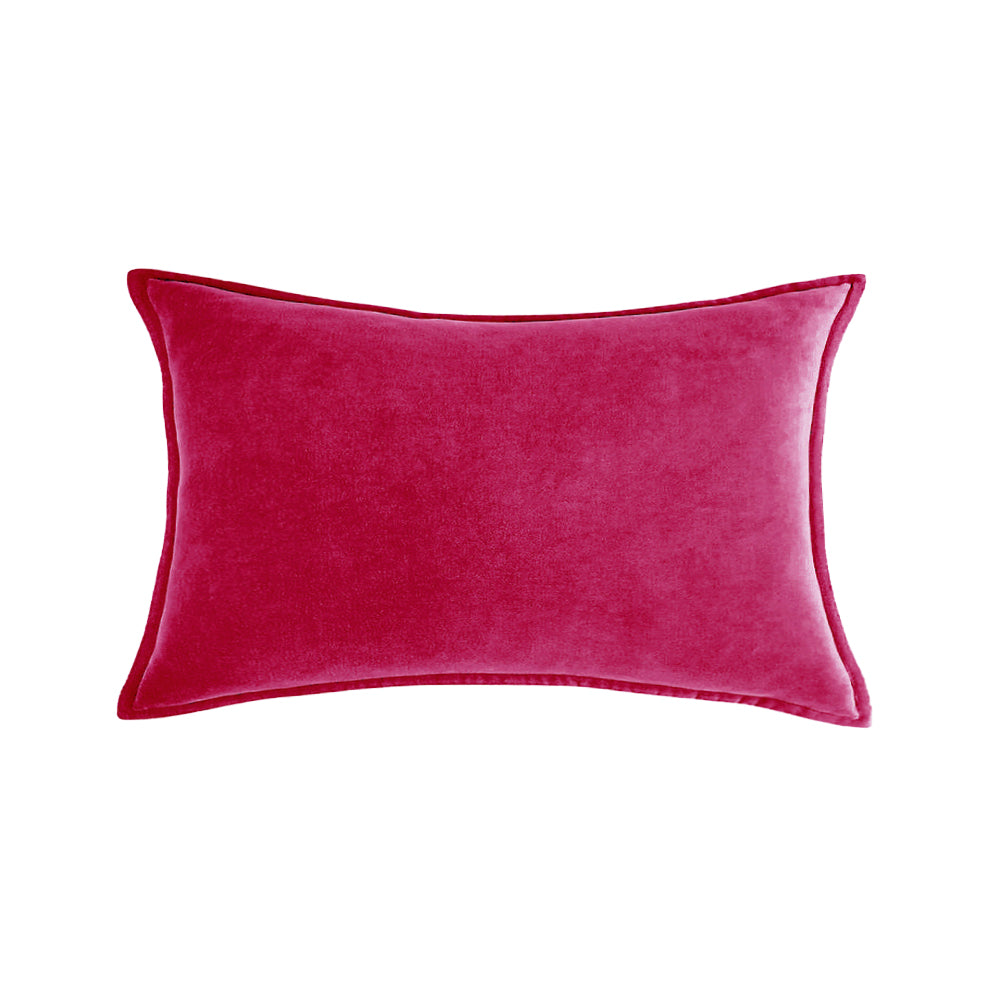 Luxe Velvet Lumbar Pillow 19 Colors Classic Flange Edge Elegant Solid pillow cover with nature-inspired artwork - product view 15