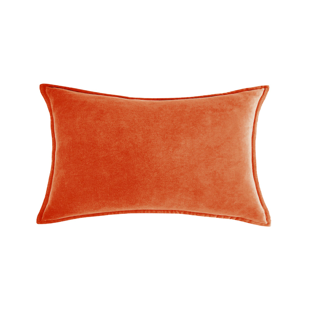 Luxe Velvet Lumbar Pillow 19 Colors Classic Flange Edge Elegant Solid pillow cover with nature-inspired artwork - product view 17