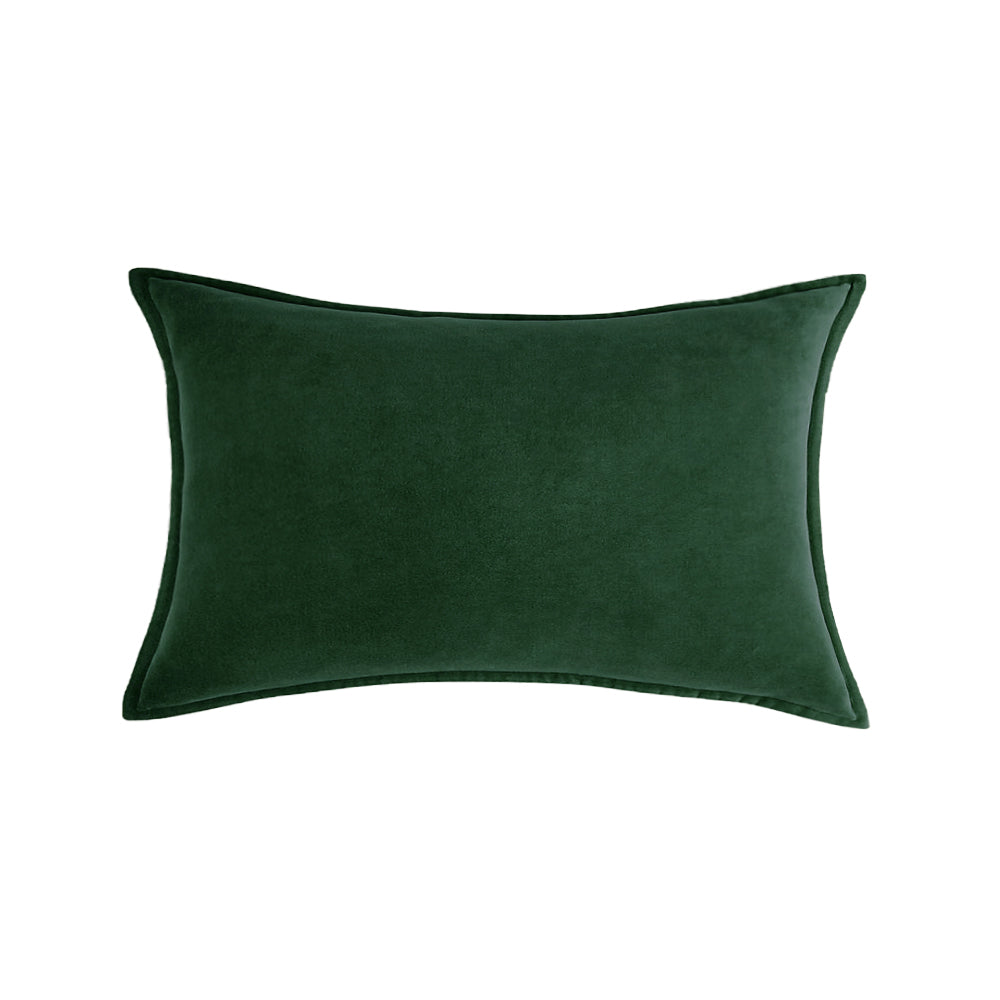 Luxe Velvet Lumbar Pillow 19 Colors Classic Flange Edge Elegant Solid pillow cover with nature-inspired artwork - product view 3