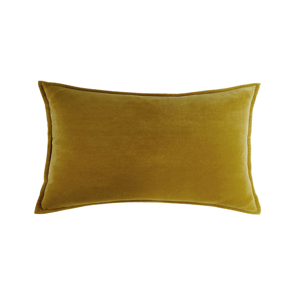 Luxe Velvet Lumbar Pillow 19 Colors Classic Flange Edge Elegant Solid pillow cover with nature-inspired artwork - product view 4