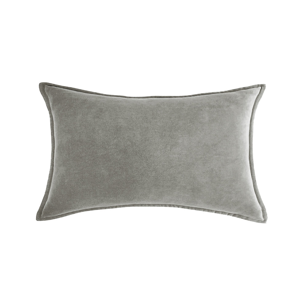 Luxe Velvet Lumbar Pillow 19 Colors Classic Flange Edge Elegant Solid pillow cover with nature-inspired artwork - product view 7