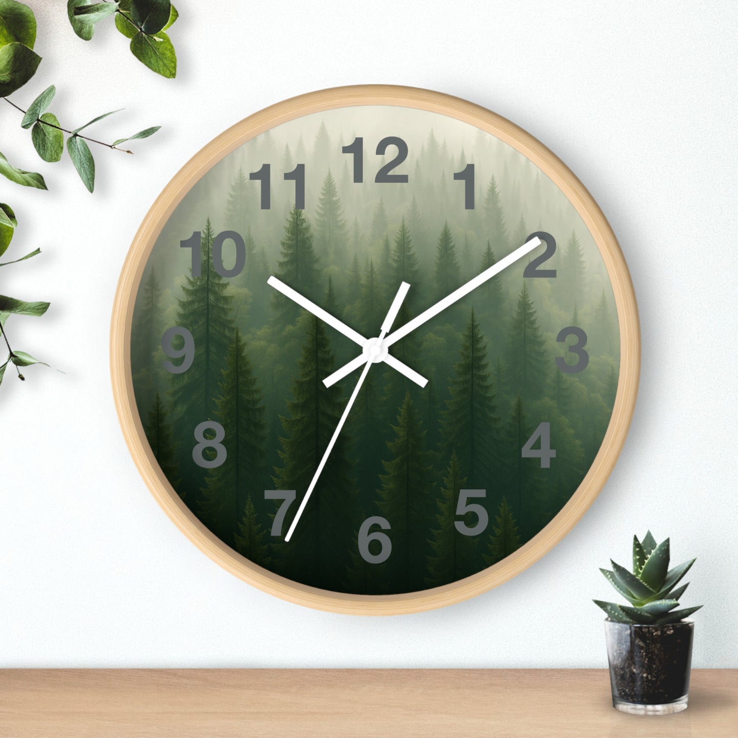 The Quiet Forest Wall Clock – Nature-Inspired Timepiece for Serene Spaces