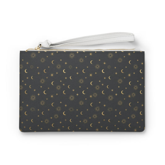 Golden Moon and Star Makeup Bag