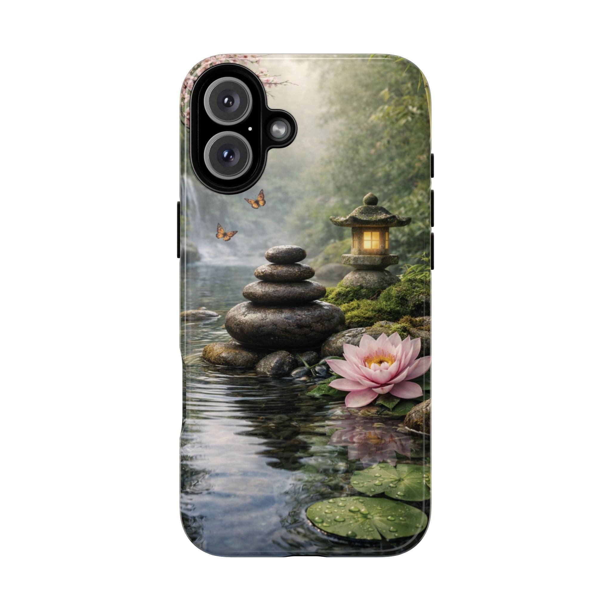Still Waters Lotus Phone Case phone case with nature-inspired artwork - product view 36