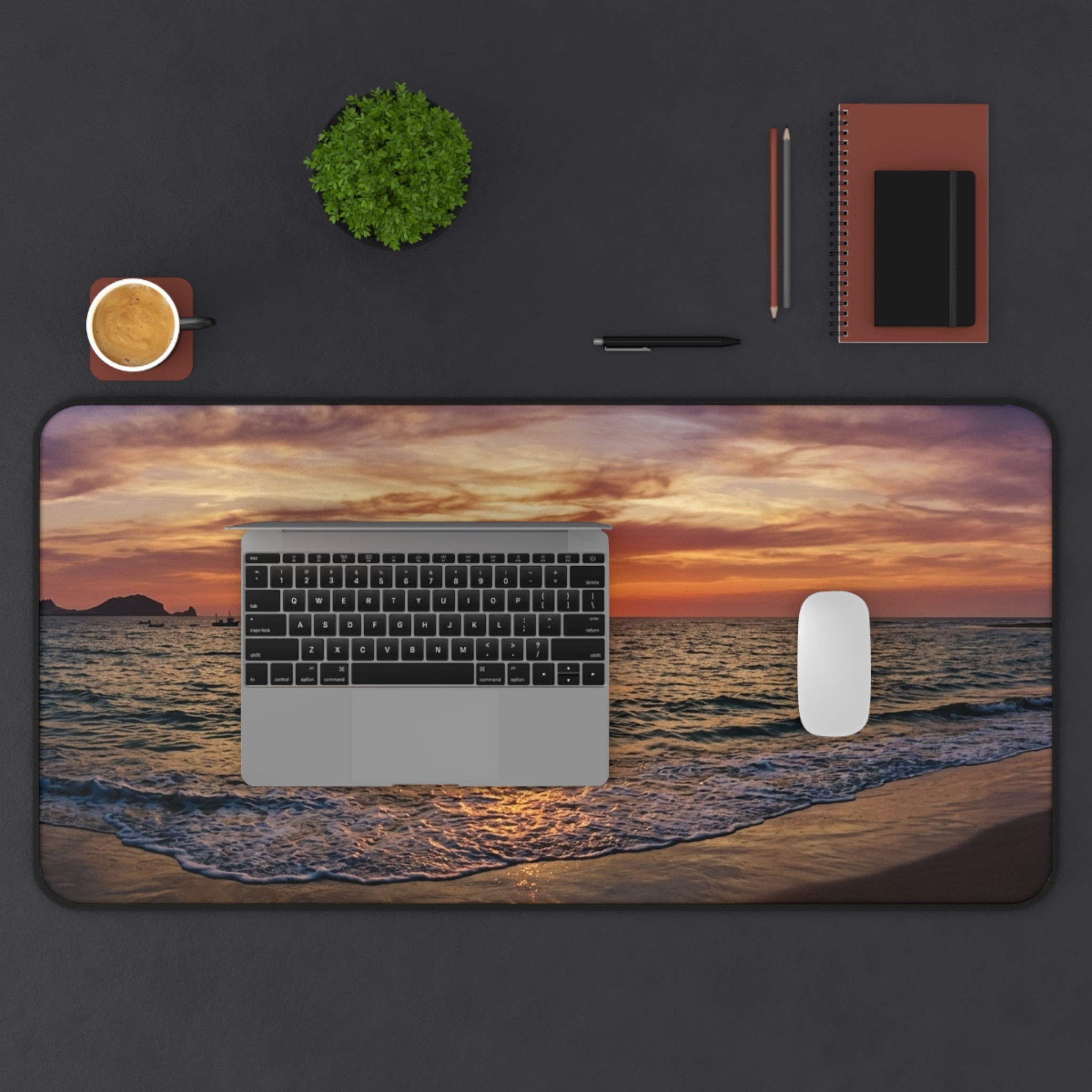 Ocean Sunset desk mat with nature-inspired artwork - product view 11