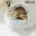 2 in 1 Dog and Cat Bed Pet Winter Bed Round Plush Warm Bed House Soft uncategorized / needs cleanup with nature-inspired artwork - product view 11
