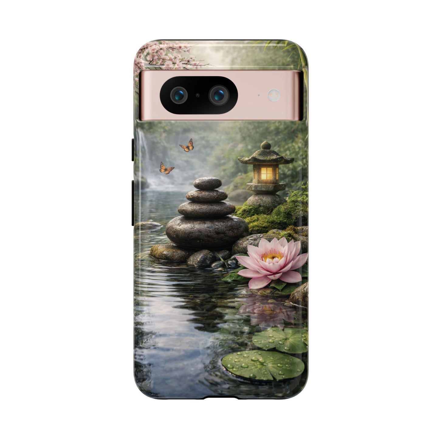 Still Waters Lotus Phone Case — Zen Garden, Calm Waters & Balanced Stones Design