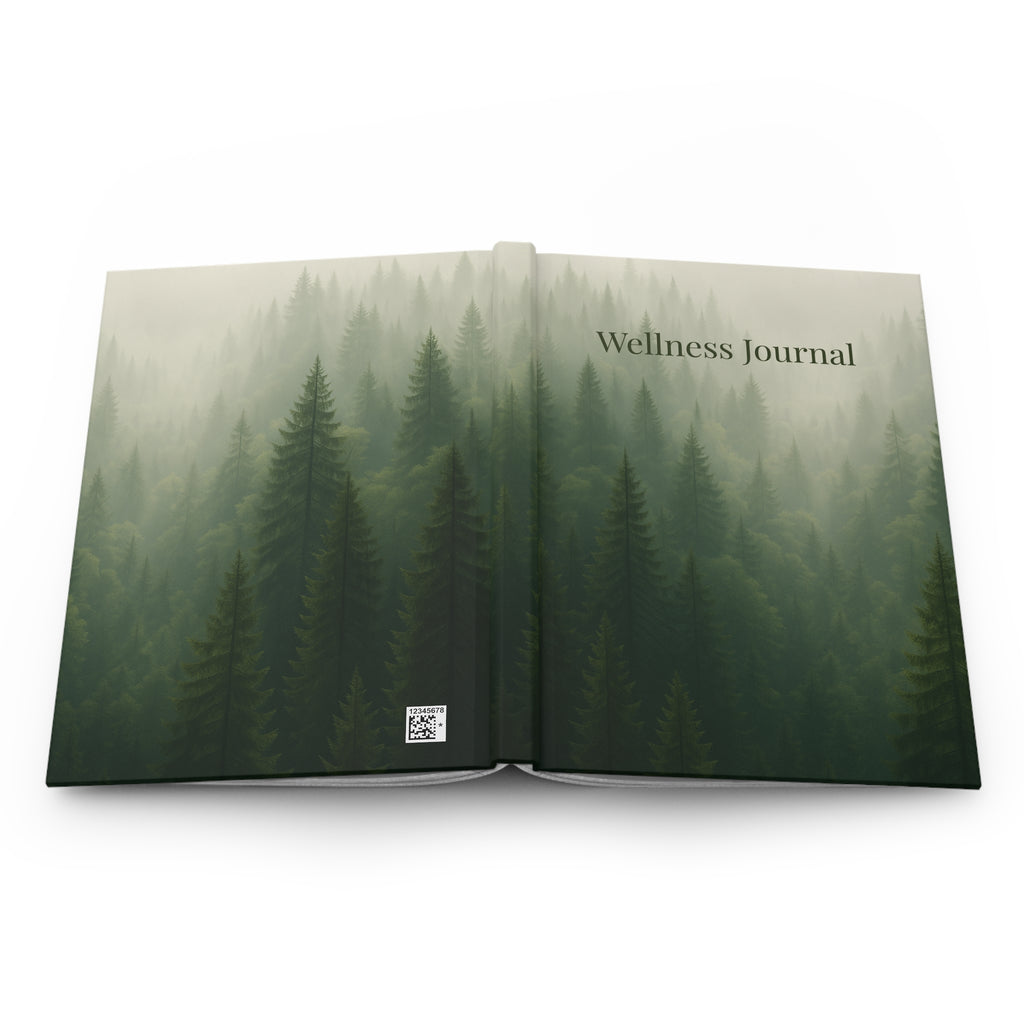 Misty Pine Forest Wellness journal with nature-inspired artwork - product view 6