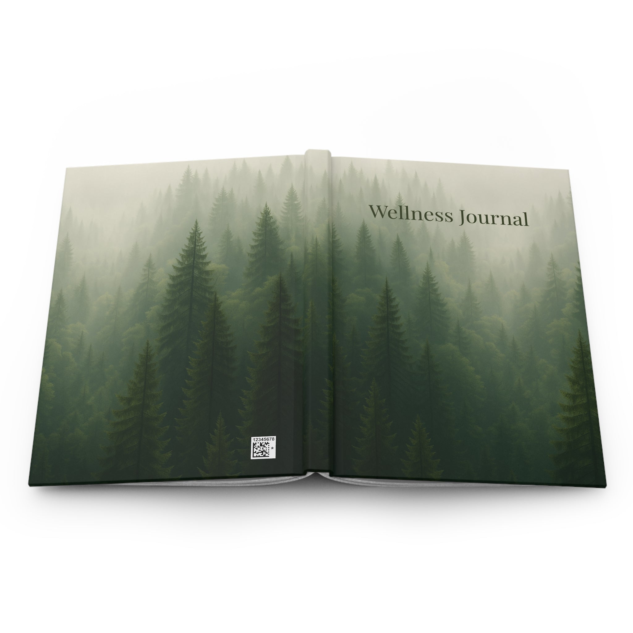 Misty Pine Forest Wellness journal with nature-inspired artwork - product view 6