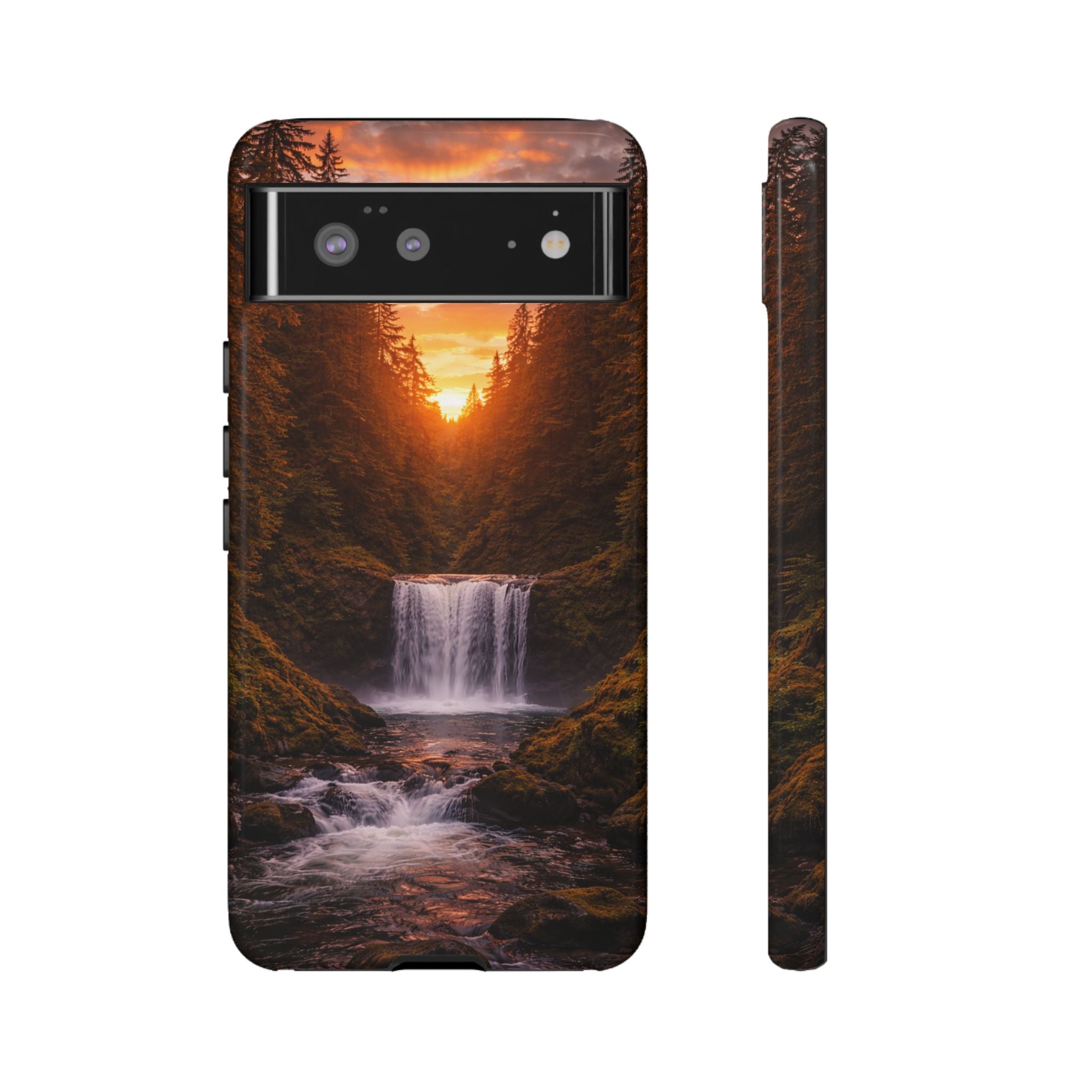 Evergreen Waterfall Phone Case phone case with nature-inspired artwork - product view 19