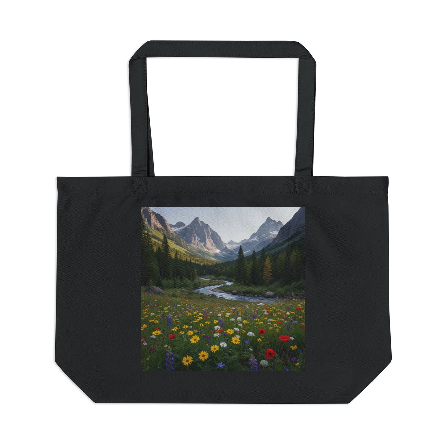 Large Floral Mountain Eco Tote