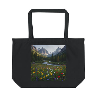 Large Floral Mountain Eco Tote