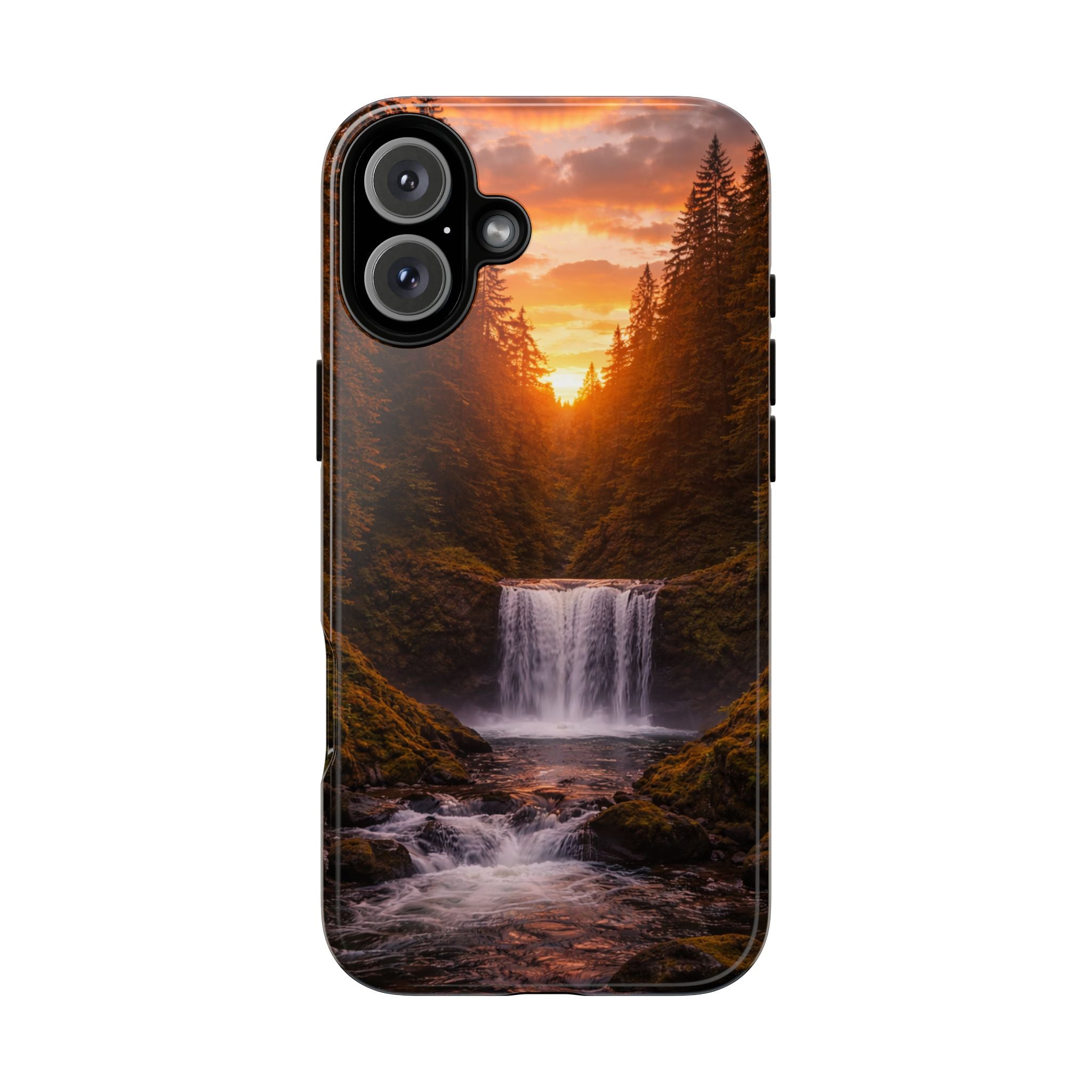 Evergreen Waterfall Phone Case phone case with nature-inspired artwork - product view 40