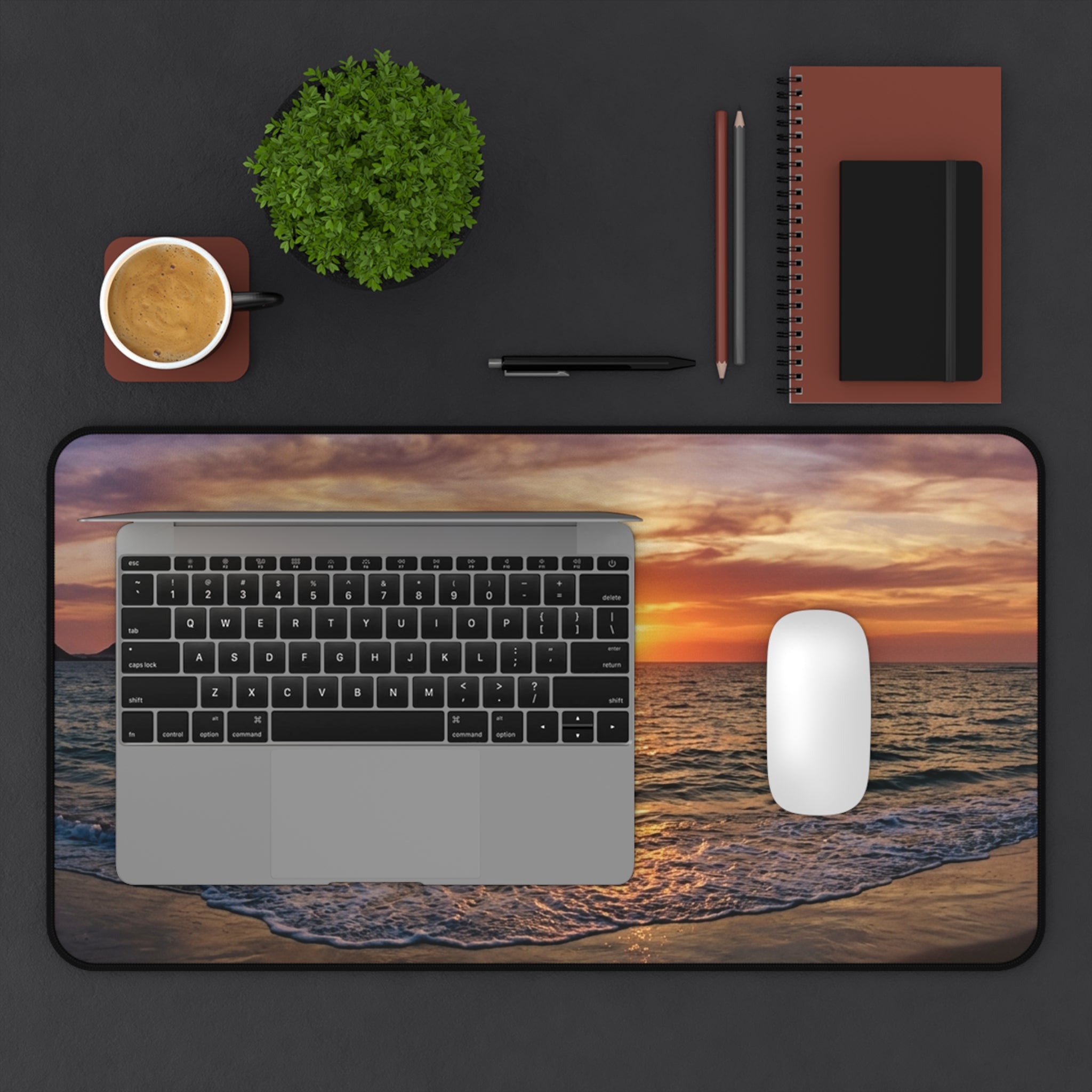 Ocean Sunset desk mat with nature-inspired artwork - product view 6