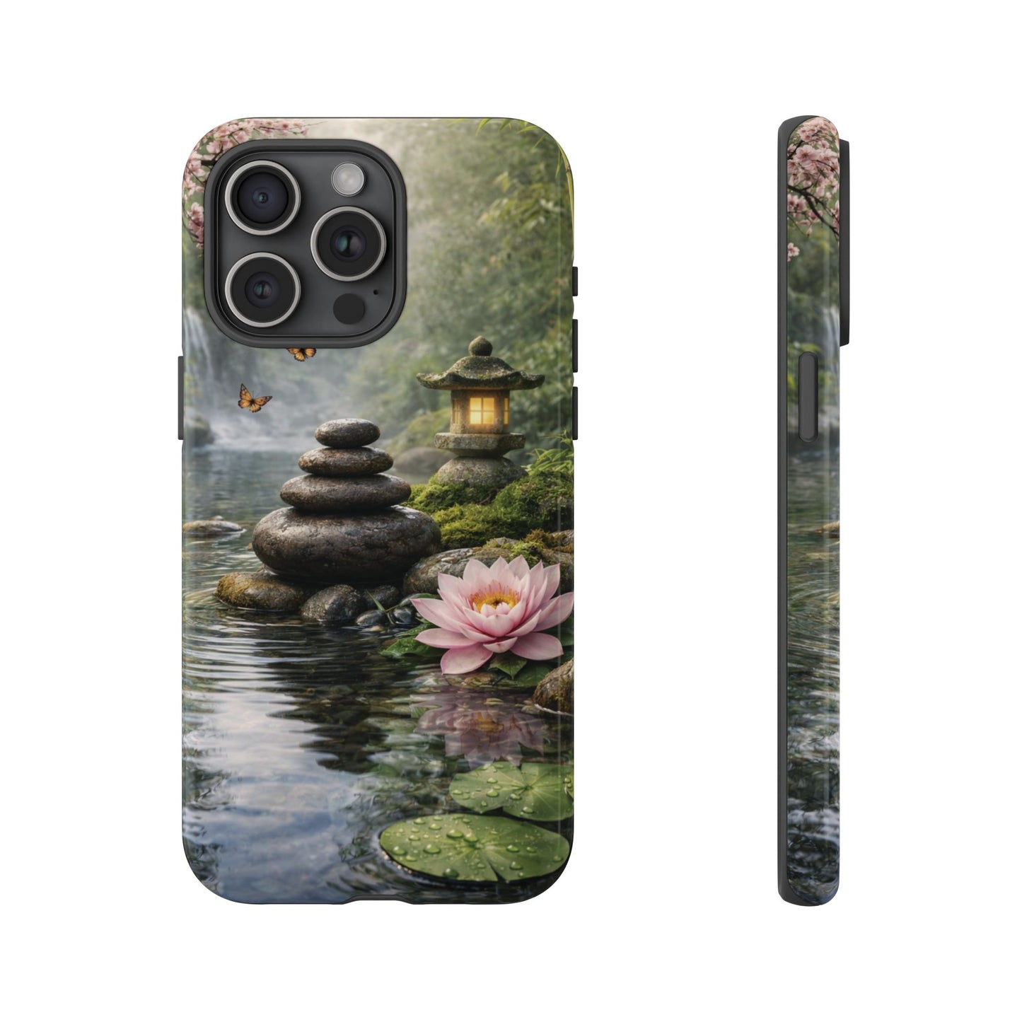 Still Waters Lotus Phone Case — Zen Garden, Calm Waters & Balanced Stones Design