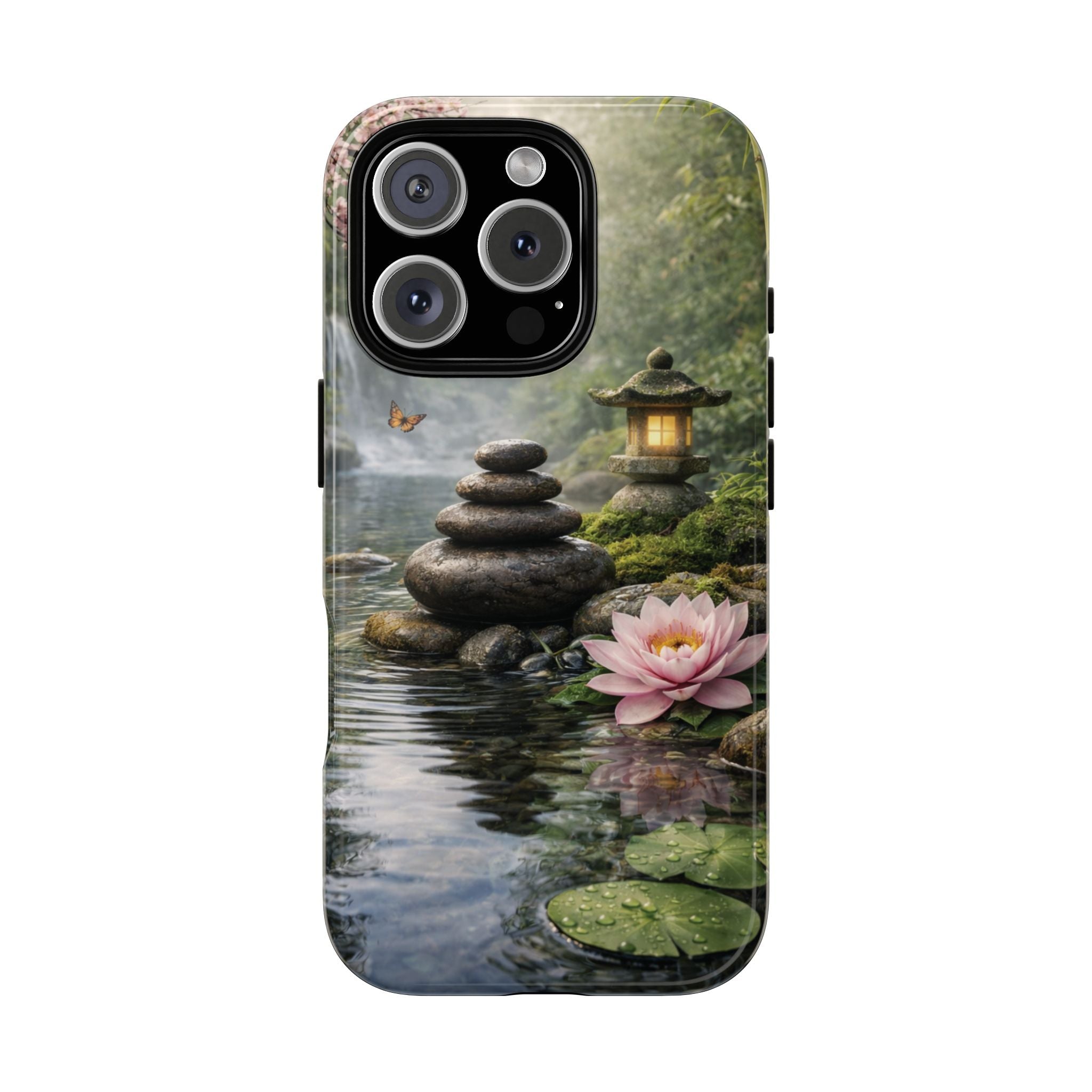 Still Waters Lotus Phone Case phone case with nature-inspired artwork - product view 37