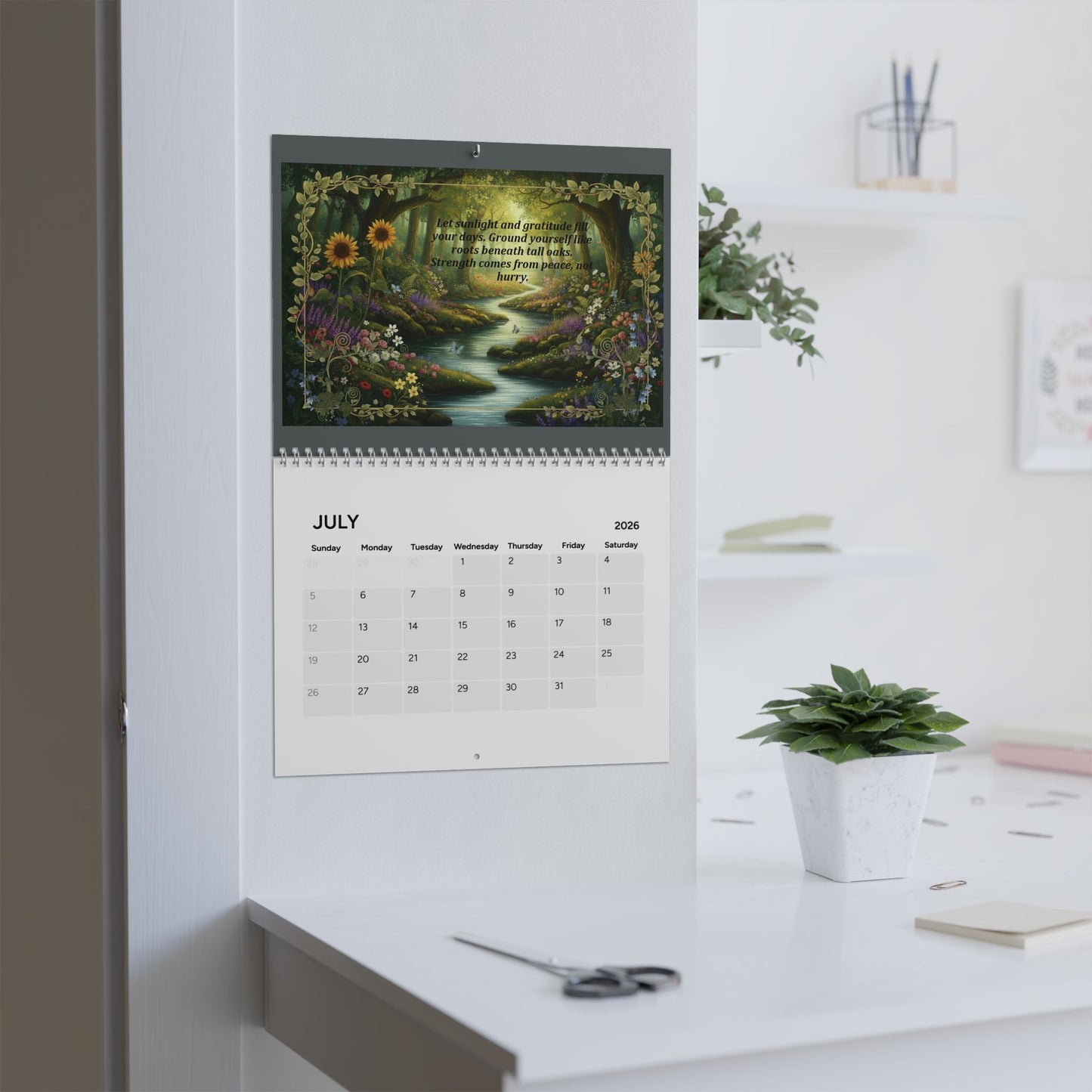 Nature's Embrace Calendar () calendar with nature-inspired artwork